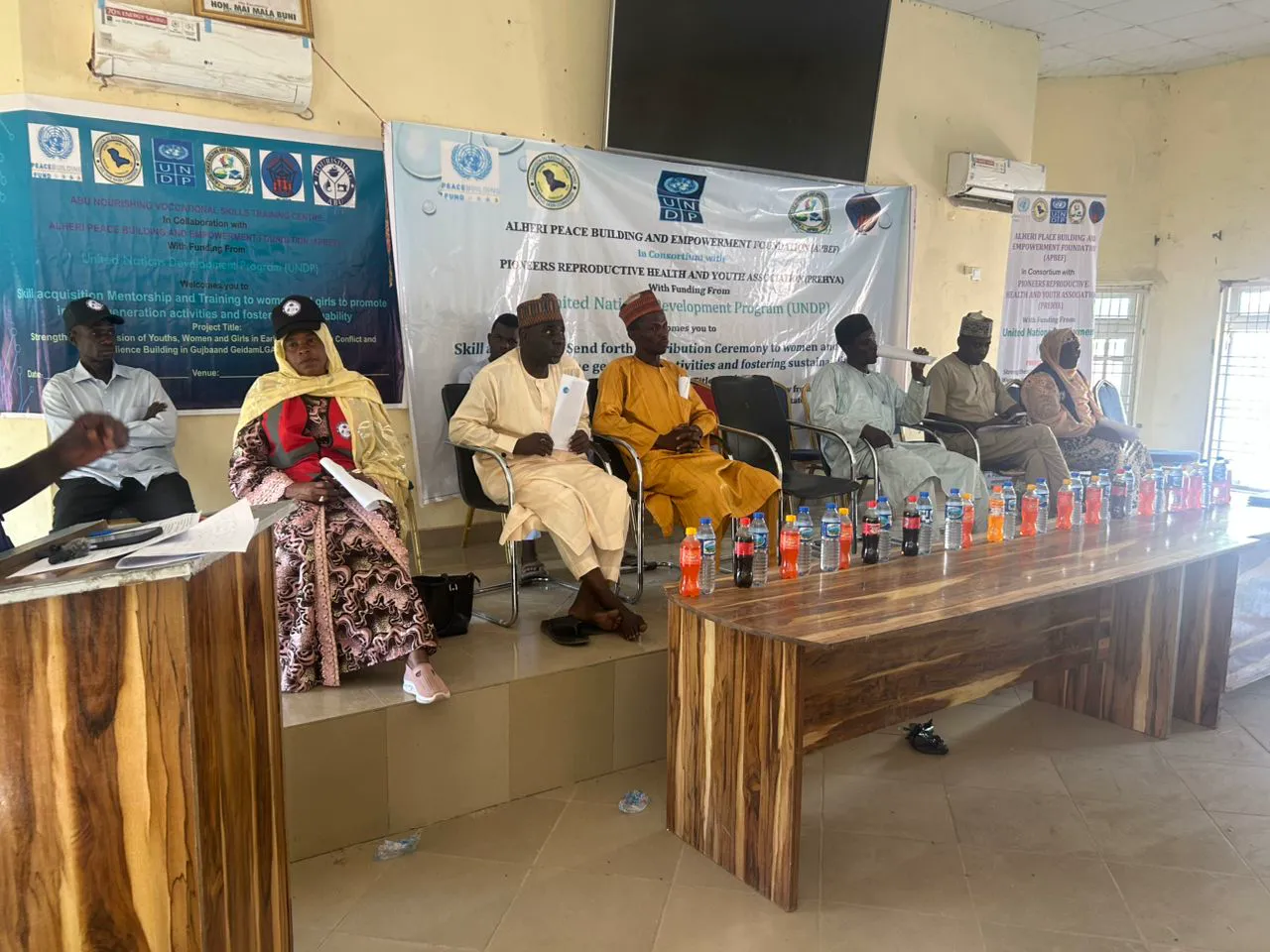 Programme facilitators addressing participants